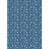 Ткань для пэчворка PEPPY НОВОГОДНИЕ ЧУДЕСА 50 x 55 см 146±5 г/кв.м 100% хлопок НЧ-10 синий под золото Фото 1.