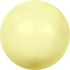 Бусина стеклянная 5810 8 мм в пакете под жемчуг кристалл нежно-желтый (yellow 945) Фото 1.
