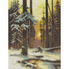 Набор для вышивания PANNA VH-1076 Закат в снежном лесу 24 х 31 см Фото 1.