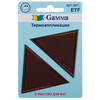 Gamma ETF Термоаппликация № 02 1 шт 01-252 Треугольники коричневые 2 шт. 6 х 4 см Фото 1.