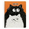 Феникс + 57908 Тетрадь Double book двойная с 4-мя обложками A5 100 л. на спирали 60 г/кв.м клетка/линия 57908 Пушистики Фото 1.