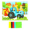 MULTI ART Набор для детского творчества Синий трактор ,аппликация мягкая мозайка в форме героев. 17 х 23 см 349227 Фото 2.