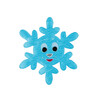 Термоаппликация BLITZ №4 4-28 снежинка с улыбкой голубая Фото 1.
