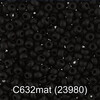 Бисер Чехия GAMMA круглый 3 10/0 2.3 мм 5 г 1-й сорт C632mat чёрный мат. ( 23980 ) Фото 1.