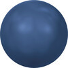 Бусина стеклянная 5810 8 мм в пакете под жемчуг кристалл т.голубой (lapis 717) Фото 1.