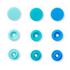 Кнопка PRYM 393000 PL Color Snaps пластик d 12.4 мм 30 шт. св.голубой/голубой/синий Фото 2.
