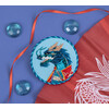 Набор для вышивания PANNA Живая картина JK-2315 Брошь. Дракон Такеши 5.5 х 5.5 см Фото 3.