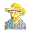 Кристальная (алмазная) мозаика  ФРЕЯ MET-ALPD-027 на подрамнике Автопортрет в соломенной шляпе, Винсент ван Гог 30 х 40 см Фото 3.