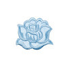 Gamma Термоаппликация №69/5 №1445F роза голубая 4х4.5 см Фото 1.