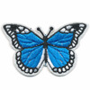 Gamma Термоаппликация №18 №2503 бабочка синяя 7.5 x 4.6 см Фото 1.