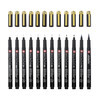 Sakura Набор капиллярных ручек Pigma Micron old Limited Edition 12 шт. POXSDKB12YOS ассорти 003-12,brush,PN черный Фото 2.