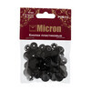 Кнопка Micron POM-15 Кнопки пластиковые пластик d 15 мм 15 шт. № 002 чёрный Фото 2.