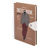 Bruno Visconti 1-530 Sketchbook Bv с хлястиком 80 г/м2 21.5 х 15.5 см на гребне 96 л. Фото 9.