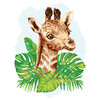 ФРЕЯ PKZ/PM-031 Набор для раскрашивания по номерам (на картоне) 40 х 30 см Малыш жираф Фото 1.