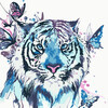 Molly Картина по номерам №1 30 х 30 см Голубой тигр KH1100 Фото 1.