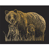 Hobbius SGHK Набор для творчества Гравюра 20 x 25.5 см №58 Медведи (золото) Фото 1.
