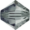 Бусина стеклянная 5328 цветн. 4 мм в пакете кристалл св.серый (black diamond 215) Фото 1.