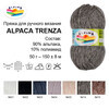 Пряжа ALPINA ALPACA TRENZA 90% альпака, 10% полиамид 50 г 150 м №14 черный-серый Фото 3.