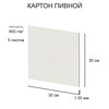 Love2art Набор пивного картона KLP-14 1.55 мм 850 г/м2 30 х 30 см 5 л. белый Фото 1.