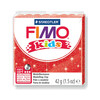 FIMO Kids балаларға арналған полимер сазы 42 г 8030-212 жылтыр қызыл Фотосурет 1.