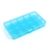 Gamma Коробка пластик для шв. принадл. OM-042 пластик 17.7 x 10.2 x 2.3 см голубой\прозрачный Фото 1.