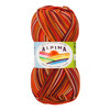 Пряжа ALPINA KATRIN 100% мерсеризованный хлопок 50 г 140 м №220 бордовый-оранжевый-коричневый-фиолетовый Фото 1.