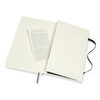 Moleskine Блокнот CLASSIC SOFT DOUBLE Large 1487896 ( 130х210 мм) 96 л. линия/без линовки чёрный Фото 5.