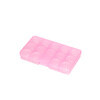 Gamma Коробка пластик для шв. принадл. OM-042-110 пластик 17.7 x 10.2 x 2.3 см розовый\прозрачный Фото 2.
