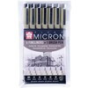 Sakura Набор капиллярных ручек Pigma Micron 7шт POXSDK7B Черный (0.2мм 025мм 0.3мм 0.35мм 0.45мм 0.5мм+ brush) Фото 1.