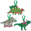 Klart набор для вышивания 8-546 Новогодние игрушки. Динозаврики 12.5 х 7.5 см Фото 1.