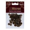 Кнопка Micron POM-10 Кнопки пластиковые пластик d 10 мм 15 шт. № 015 коричневый Фото 2.