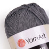 Пряжа YarnArt Macrame 100% полиэстер 90 г 130 м 159 серый Фото 2.