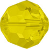 Бусина стеклянная 5000 цветн. 4 мм в пакете кристалл желтый мат. (yellowopal 231) Фото 1.