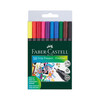 Faber Castell «Grip Finepen» капиллярлық қаламдар жинағы 0.4 мм 10 түсі 10 дана 151610 сия түсі: қою қызыл Фотосурет 1.