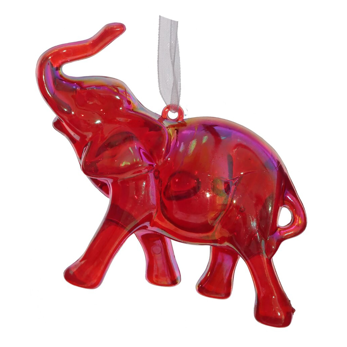 812495 Украшение новогоднее Слон 9.5 х 3 х 8 см Красный Фото 1.