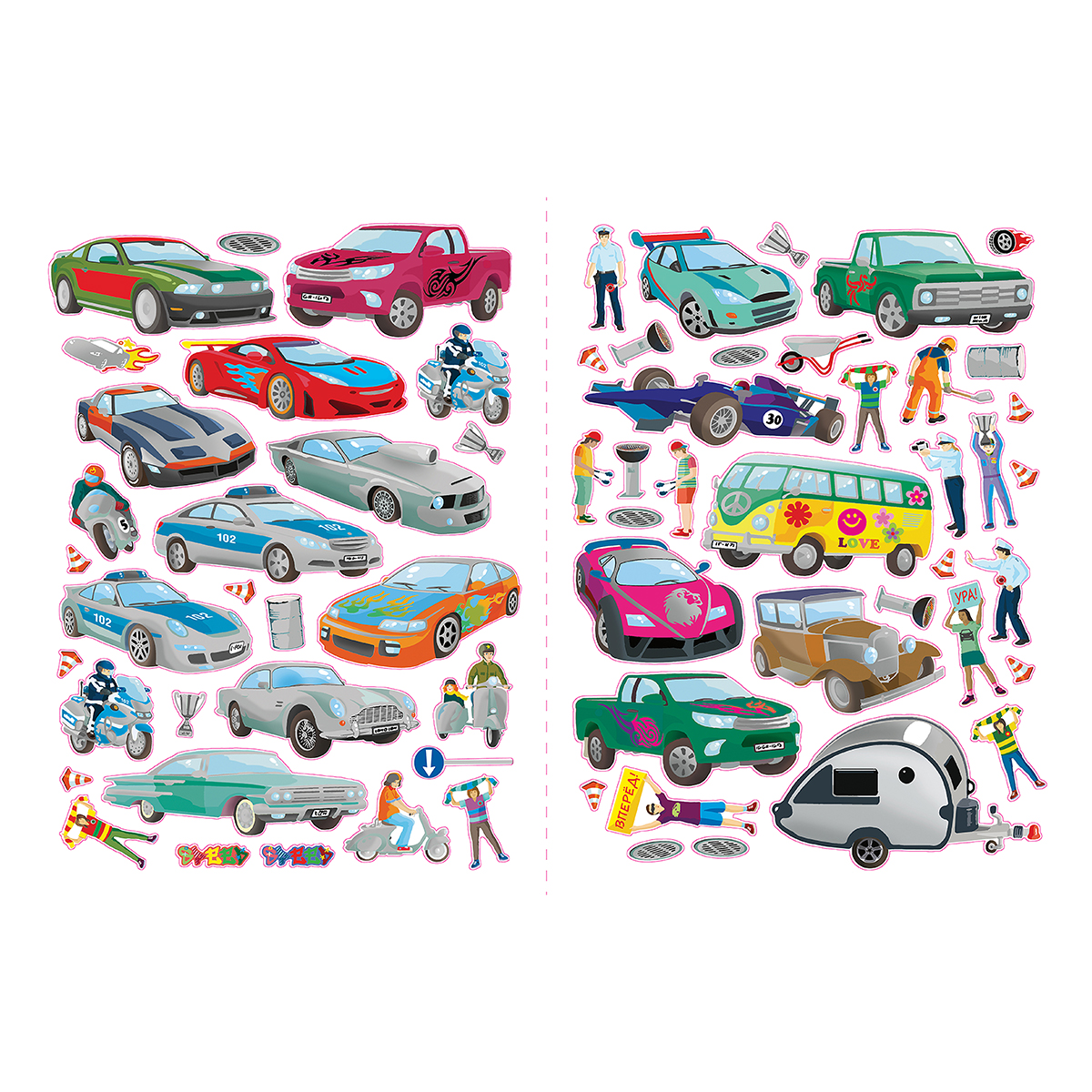 Металлик наклейки. Транспорт 21 х 28 см Фото 6.