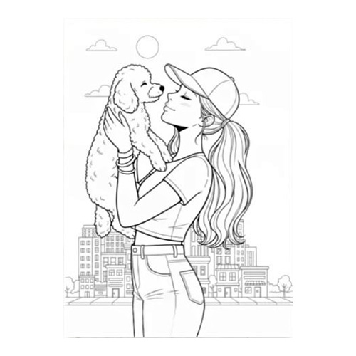 Проф-Пресс Раскраска-антистресс Девушки Девушки и собаки/Girls & Dogs Фото 2.