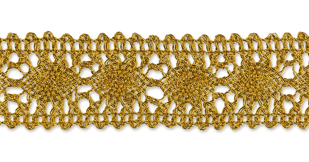 Gamma MTR-26 тесьма декоративная 26 мм 3 м под золото Фото 1.