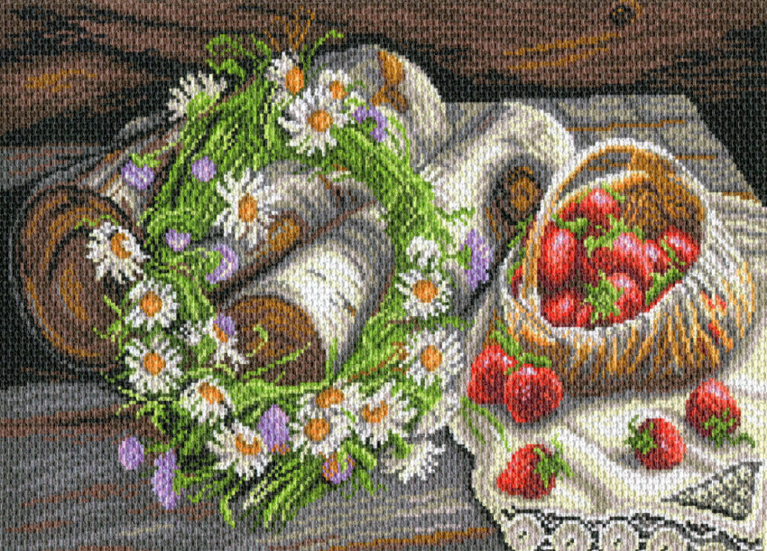 Канва/ткань с рисунком "Матренин посад" №14 37 см х 49 см 1788-1 Г ...