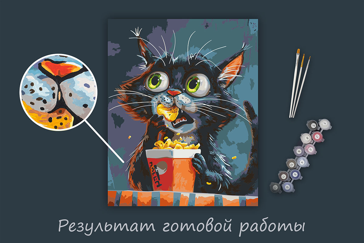 ФРЕЯ PNB/PL-347 Набор для раскрашивания по номерам 50 х 40 см Киносеанс Фото 4.