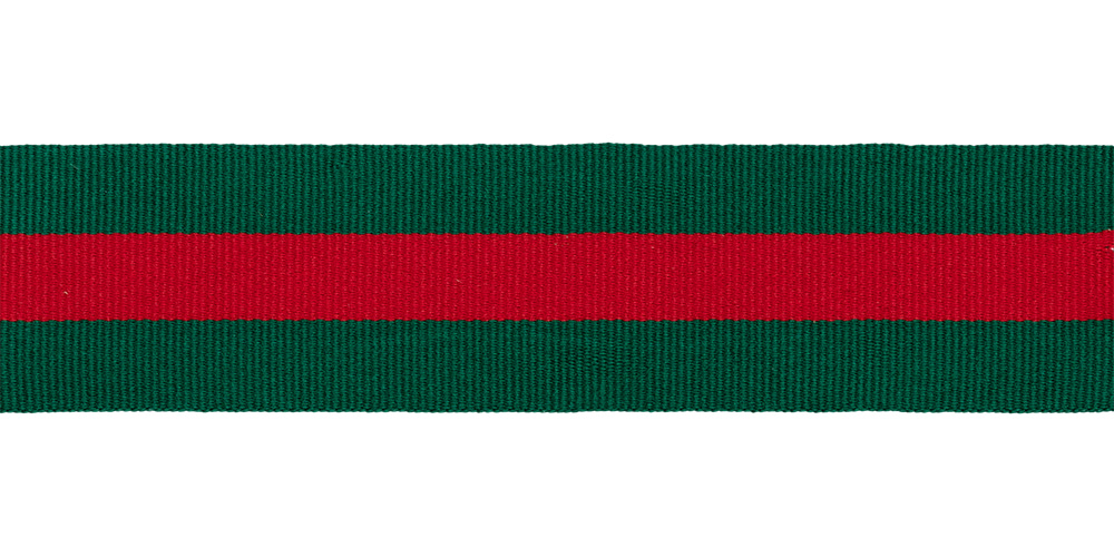 Лента лампасная тканая 140038 009 38 мм зеленый/красный/зеленый Фото 1.