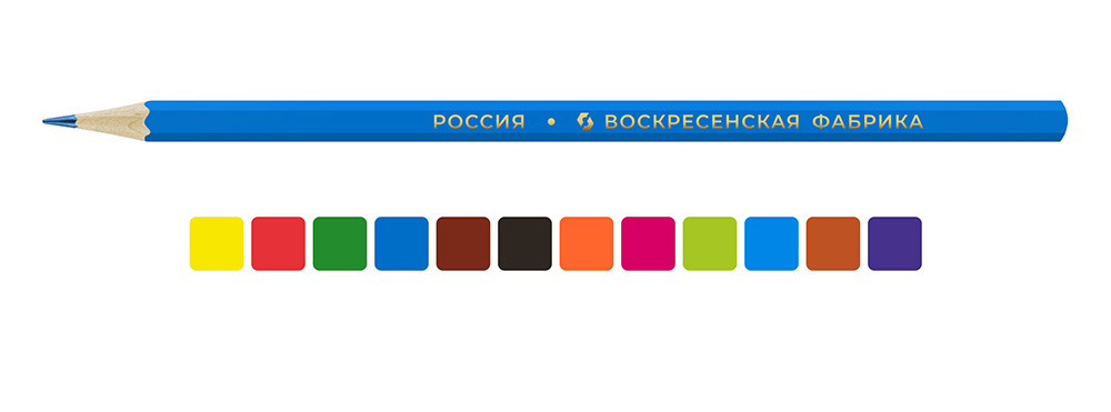 ВКФ Царевны TSR-CP-4012 Набор цветных карандашей Василиса заточенный 12 цв. Фото 2.