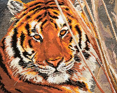 Набор для вышивания крестом животные вышивка хитрый тигр