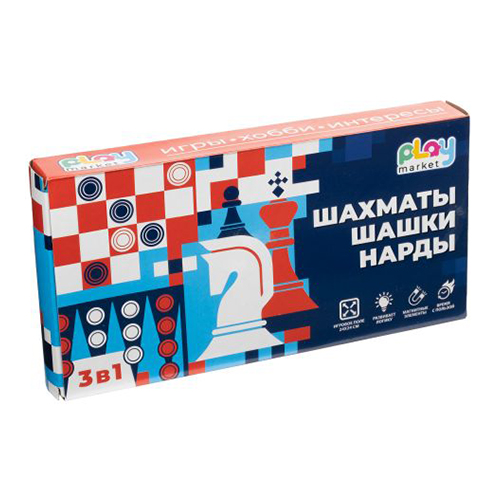 Игра настольная "Play Market" Набор настольных игр на магнитной доске ...