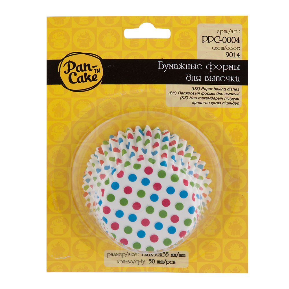 Pan-Cake PPC-0004 Бумажные 5 см 12 x 5 x 3.5 см 50 шт. 9014 горох Фото 2.