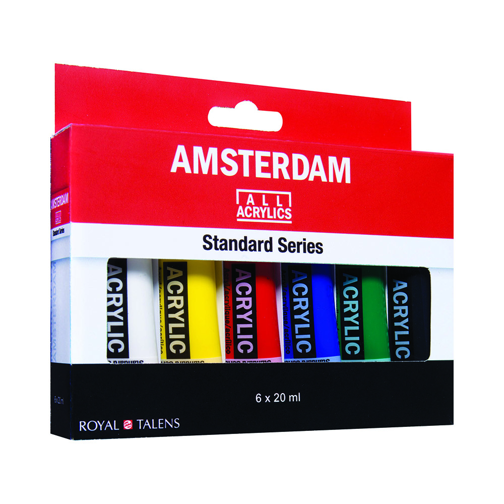 Краска акриловая Royal Talens Amsterdam Standart в тубе набор в картонной упаковке 6 цв. 20 мл 17820406 Фото 1.