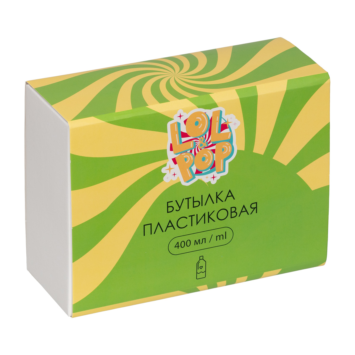 Lol&Pop LLP-010 Бутылка пластиковая 400 мл 16.8 х 6.4 х 12.3 см №03 фиолетовый Фото 2.