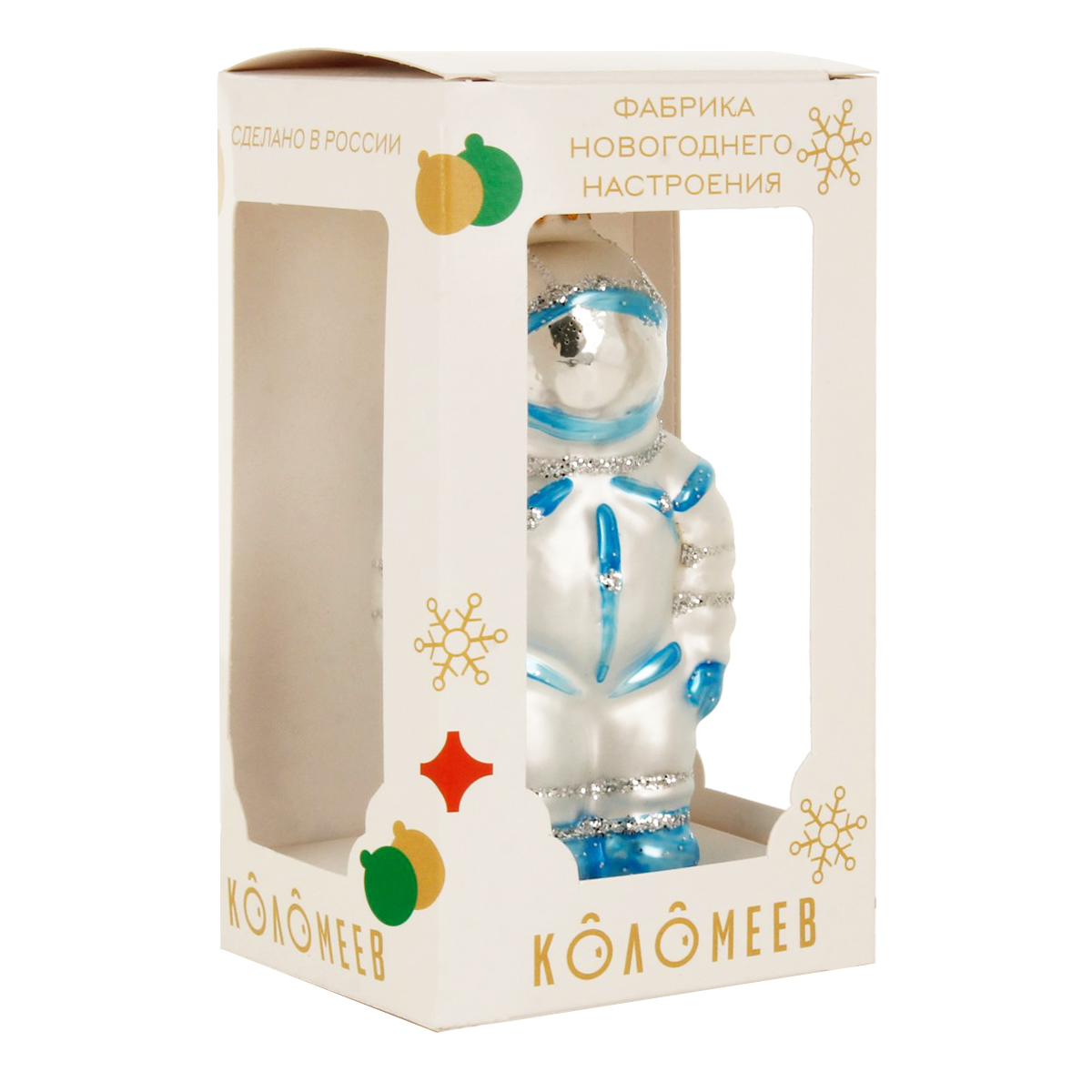Коломеев Ёлочное украшение Космонавт 4 х 3 х 11 см голубой ФУ-616/2 Фото 4.