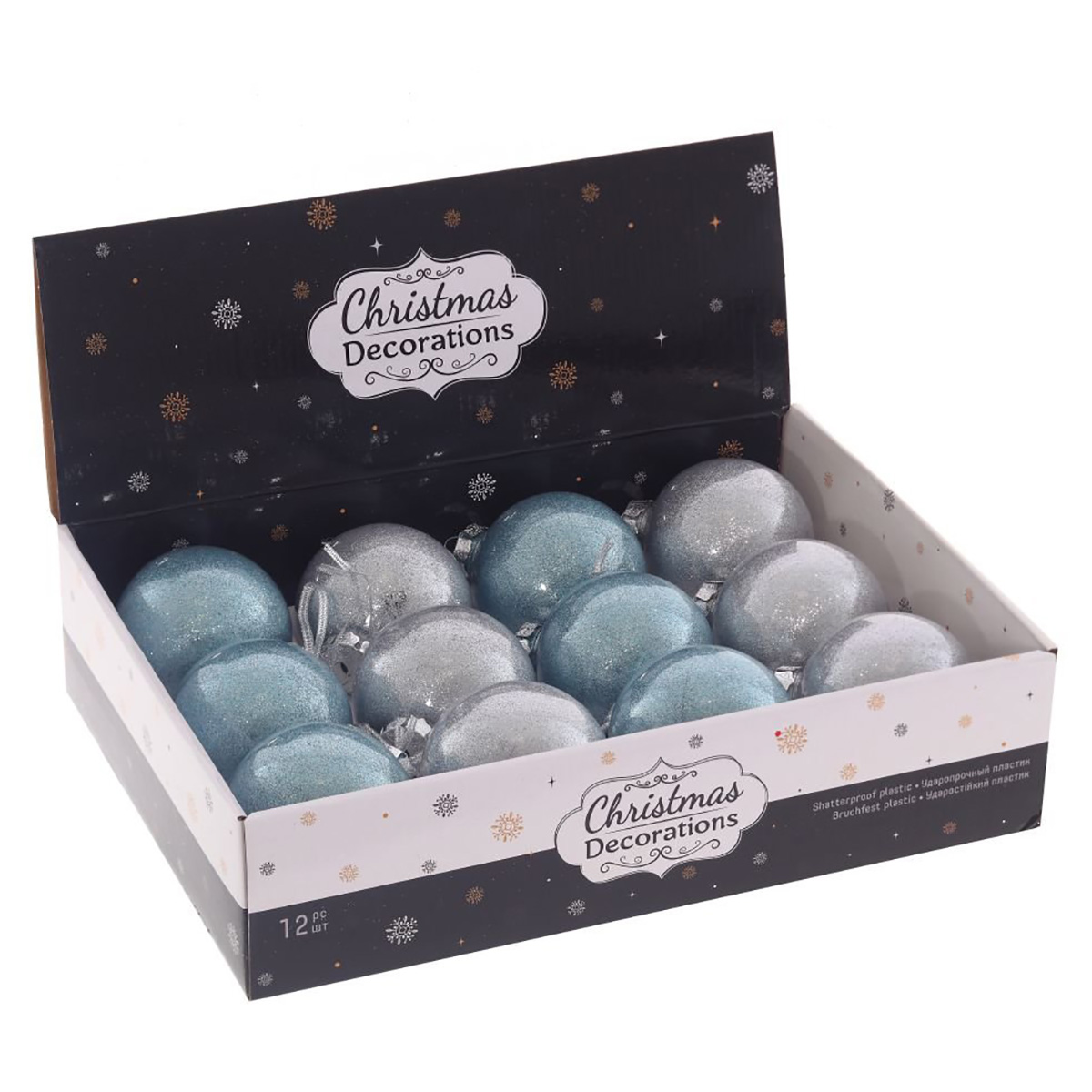 Набор из 12-и предметов Шар 35 х 27 х 8 см Голубой 755132 Фото 1.