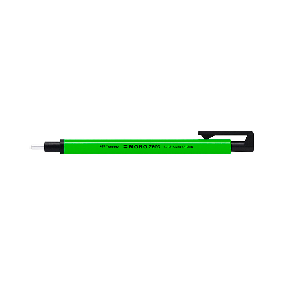 Tombow MONO Zero  Ластик-карандаш EH-KUR63 неоново-зеленый корпус, круглый, 2.3мм Фото 1.